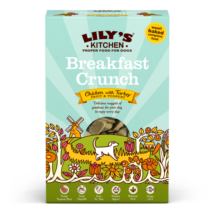 공식수입원 LK 릴리스키친 브랙퍼스트 크런치 강아지 저단백 저지방 저알러지 전견용 오븐베이크드 오븐베이크 주식 사료, 1개, 800g, 닭