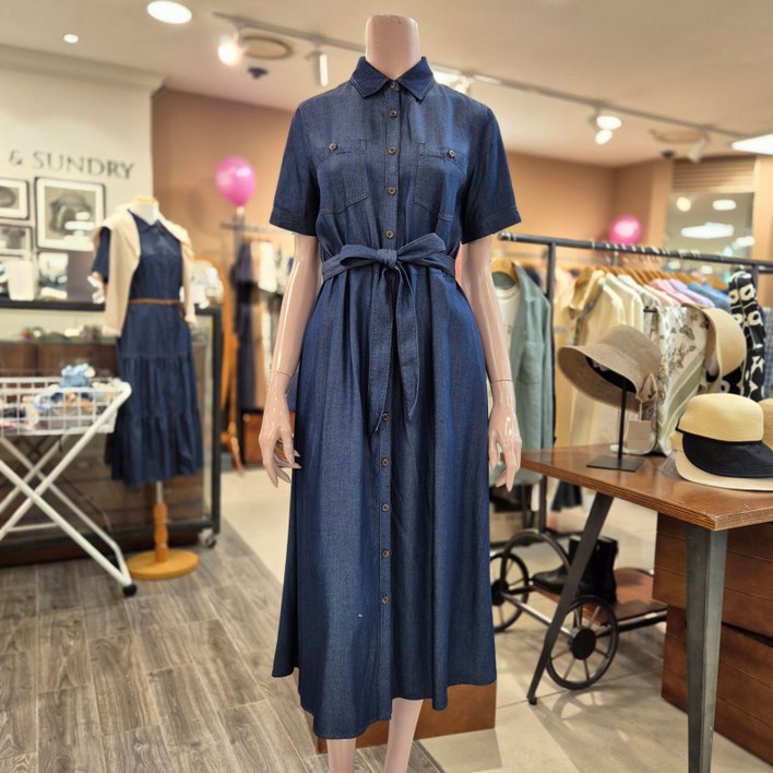 BCBG  드림 데님OP 원피스_ B5B4O682 60   [INDIGO]
