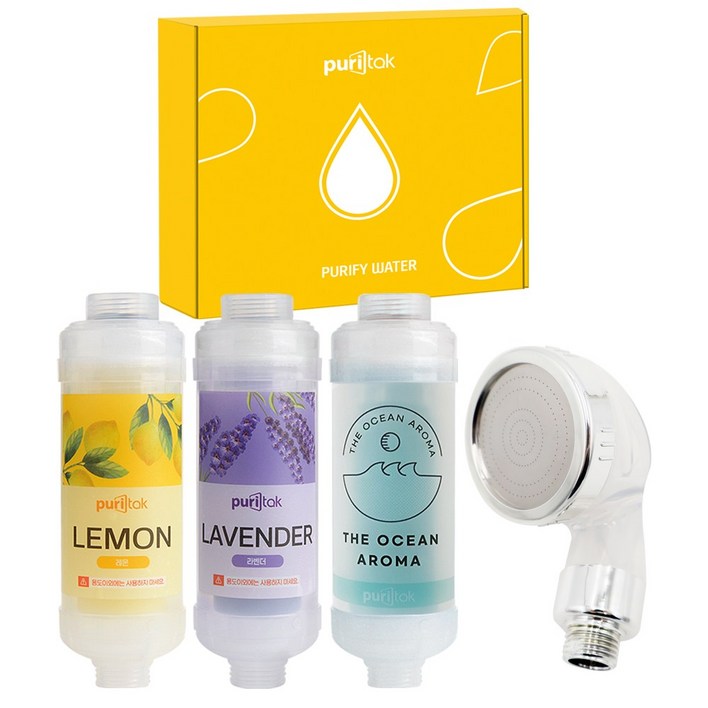 퓨리탁 비타민 샤워필터 BEST 3종세트 + 미니헤드 선물용