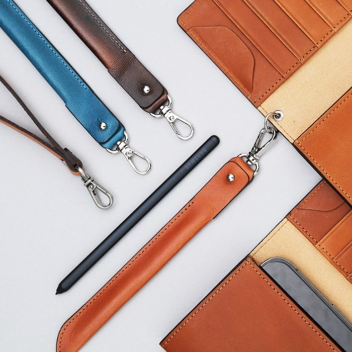 [당일출고] Z폴드6 5 4 3 전용 S펜 가죽 케이스 제트폴드 천연소가죽 이태리 통가죽 (목걸이줄포함), 초코브라운(P90471), 1개