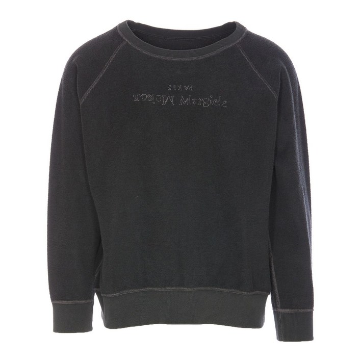 메종 마르지엘라 로고 자수 스웨트셔츠