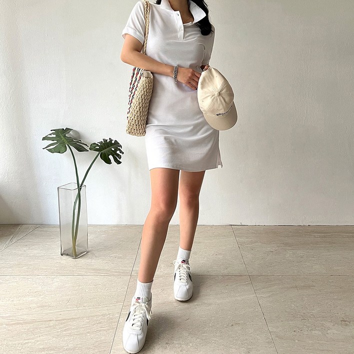 네모엔룩 여성용 피케카라반소매 여름 코튼소재 셔츠카라넥 반오픈 데일리 반소매 미니 원피스 NL 네모엔룩 여성용 피케카라반소매 여름 코튼소재 셔츠카라넥 반오픈 데일리 반소매 미니 원피스 NL