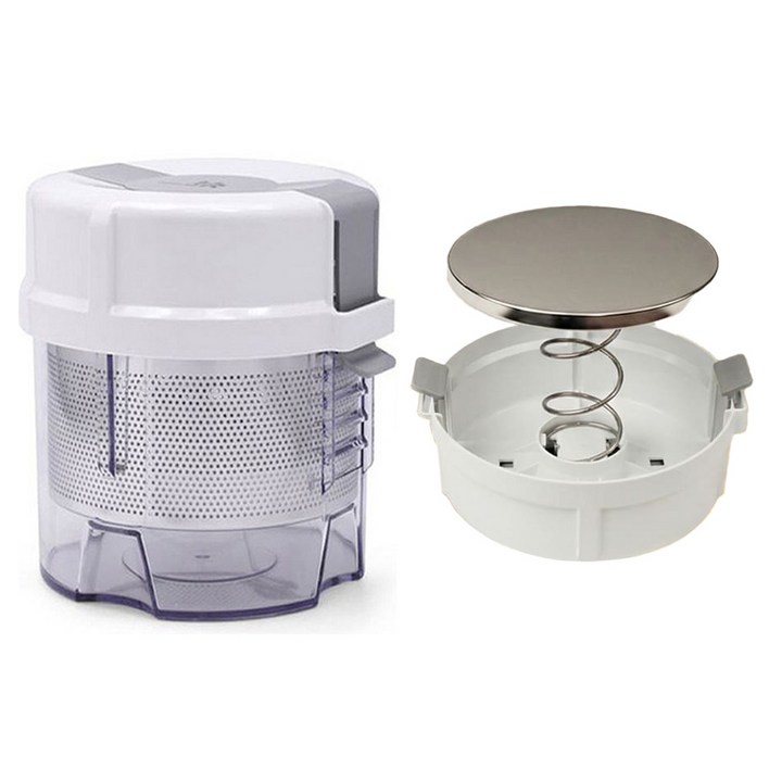 TenTenPlus 야채짤순이 스텐누름판 업그레이드 하이로 빅스텐 매직짤순이 골드2.4리터 대용량 야채탈수기쉬운조립 분해 위생보관, 야채짤순이 스텐, 2박스