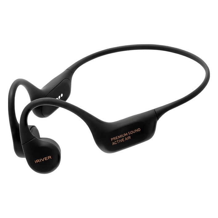 아이리버 실리콘 무선 블루투스 스포츠 골전도 이어폰, IBCAIR9 PLUS, 블랙
