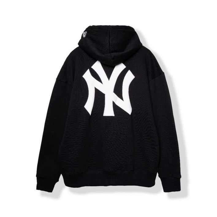 뉴에라 MLB 뉴욕 양키즈 빅 로고 후드 집업 블랙 14456552
