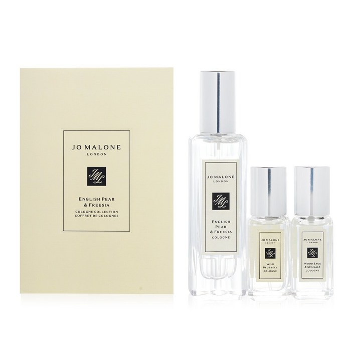 조 말론  잉글리시 페어 앤 프리지아 세트 잉글리시 페어 앤 프리지아 코롱 30ml 우드 세이지 앤 씨 솔트 코롱 9ml 와일드 블루벨 코롱 9ml