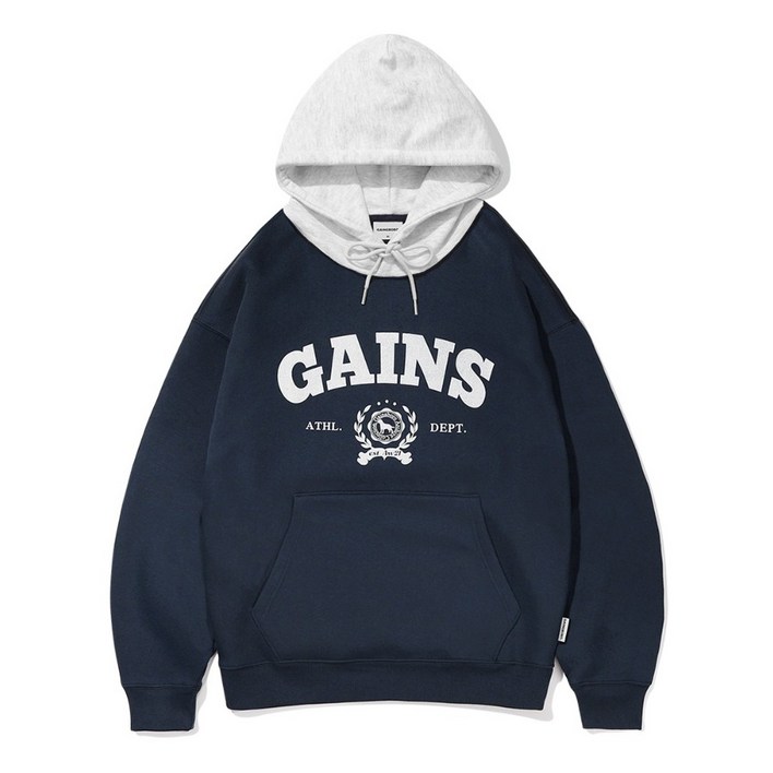 게인스보로 로럴골든 배색 후드티 2COLOR