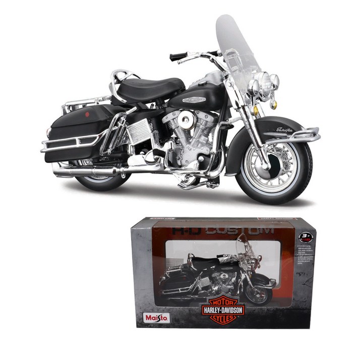 마이스토 1:18 할리데이비슨 1966 FLH Electra Glido 블랙 오토바이모형