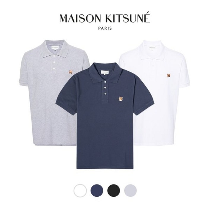메종키츠네 카라티 메종키츠네 볼드 PK 반팔 레귤러 트리컬러 칠랙스 반팔티 셔츠