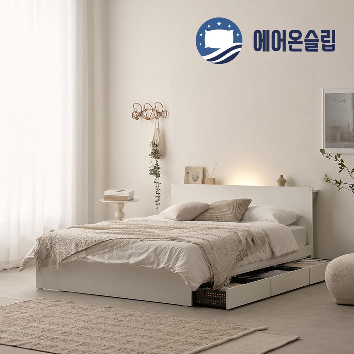100국내생산 친환경E0 3서랍LED프레임양면매트본넬 플랫침대 S SS Q, 라이트내추럴 100국내생산 친환경E0 3서랍LED프레임양면매트본넬 플랫침대 S SS Q, 라이트내추럴