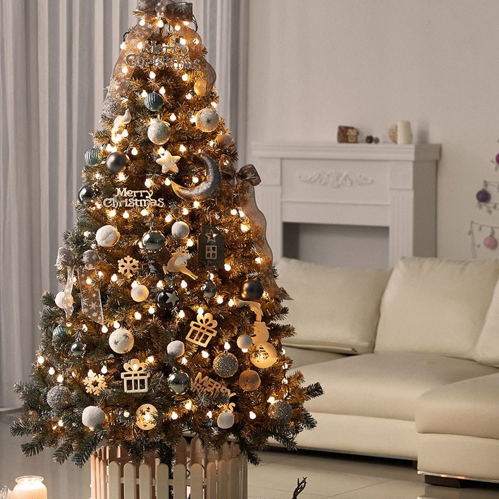 연필트리 크리스마스트리 장식 전구 대형트리 풀세트2m