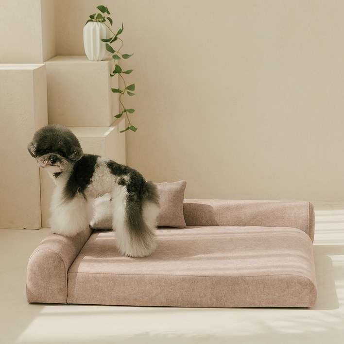 펫더팬 프리미엄 강아지 고양이 애견 침대 소파 방석 슬개골 보호, 스위티 핑크, 1개