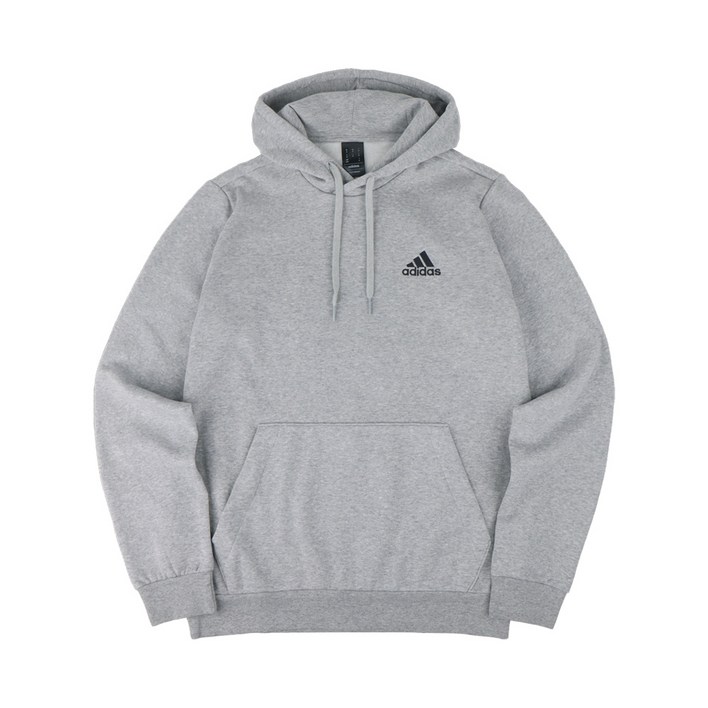 아디다스 후드티 커플  플리스 후드 티셔츠 그레이ADHD2