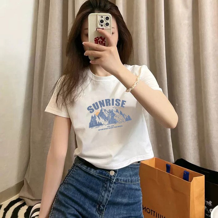 라라데이 여자 크롭티 마운틴