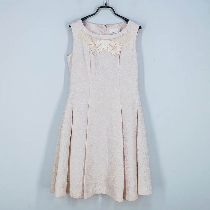 빈티지다온 레니본 여성 춘하 자카드 민소매원피스 연핑크85