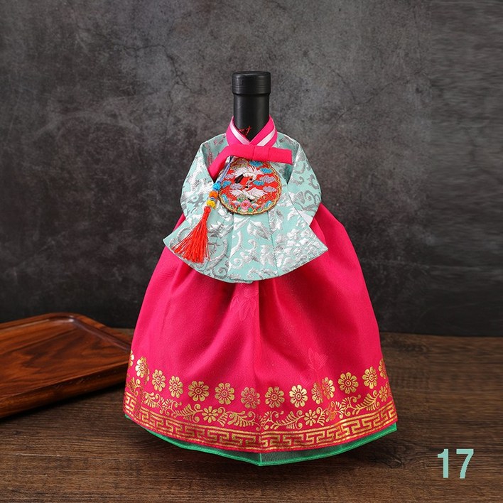 한복와인커버 술병커버 와인케이스 외국인선물 결혼선물 개업선물, 1개