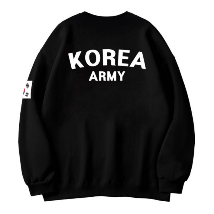 더팀 남녀공용 오버핏 기모맨투맨 코리아아미 로카 기본형 더팀 남녀공용 오버핏 기모맨투맨 코리아아미 로카 기본형