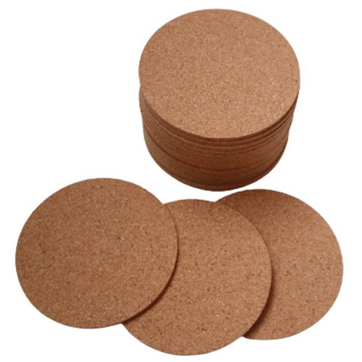 코르크 원형 컵받침 20p