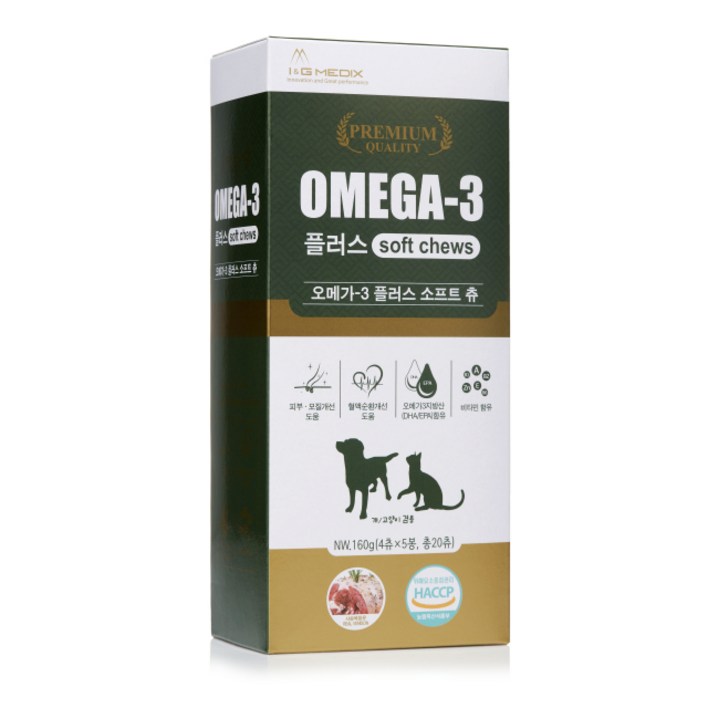 오메가3플러스 소프트츄 4P 강아지 간식