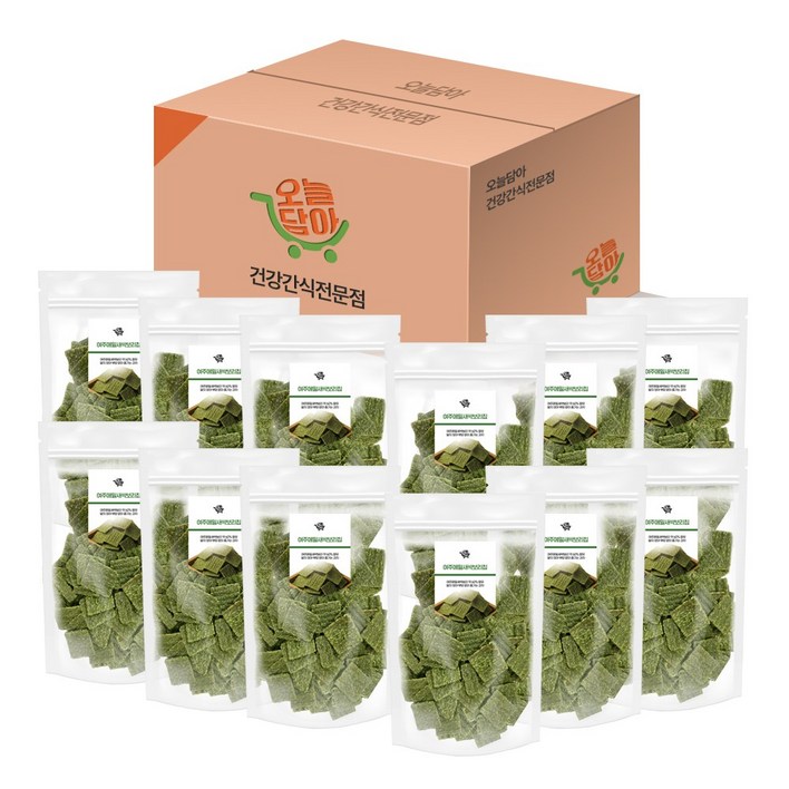 오늘담아 새싹보리 메밀칩 여주 건강한간식 당뇨환자 과자, 170g, 12개