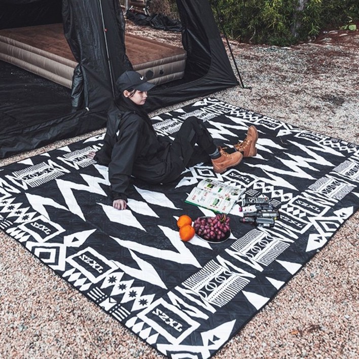 대형 방수 피크닉매트  두께 강화 완전형 두꺼운 접이식 캠핑러그 PAQ07