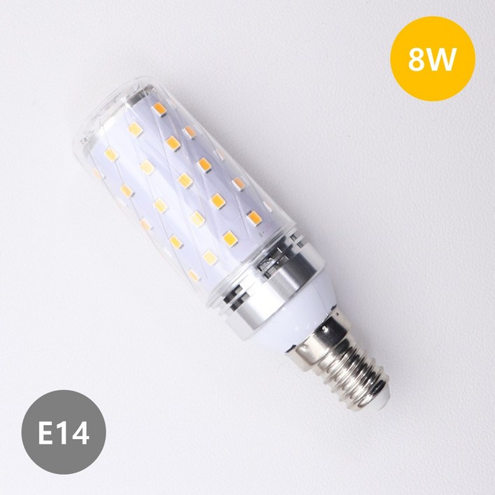 LONG e14 미니 콘램프 8W, 4개, 전구색