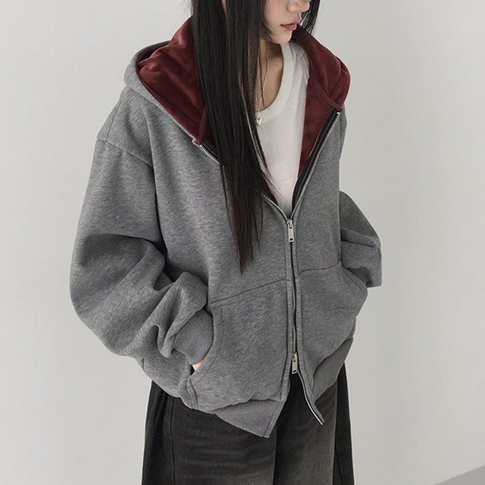 피니 반전배색*융기모 [남여공용] 포터 고퀄 투웨이 융기모 후드집업 (3color) 기모후드집업 기모후드티 겨울아우터 겨울자켓 커플룩 빅사이즈