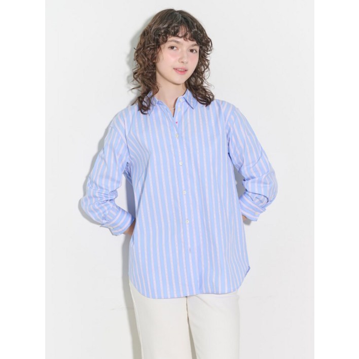 매장정품 빈폴 BEANPOLE LADIES B. my 클래식 스트라이프 오버핏 셔츠 블루 BF5264N08P BF5264N08P 210258