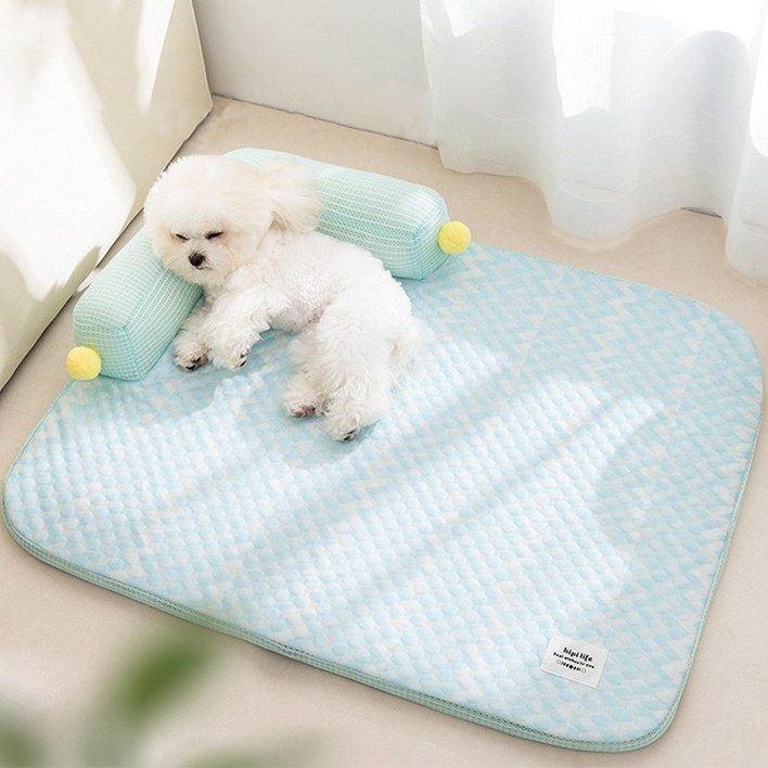 LINSHU 여름  쿨링 강아지 쿨매트 통기성 논슬립