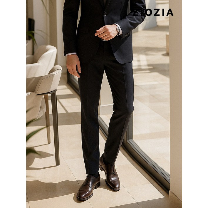 지오지아 네이비 베이직 데일리 정장팬츠 ABD5SP1301 DNV