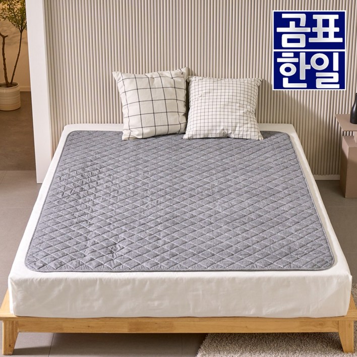 곰표한일 탄소매트 EMF인증 전기매트 진그레이, 싱글