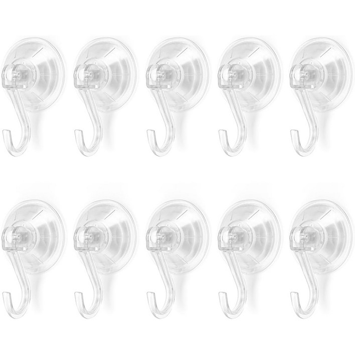 SHENGYIG 다용도 진공흡착 후크 걸이, 10개, 투명 SHENGYIG 다용도 진공흡착 후크 걸이, 10개, 투명
