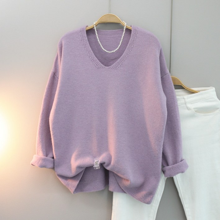 달콩 퍼스트브이넥니트 신상 부드러운 데일리룩