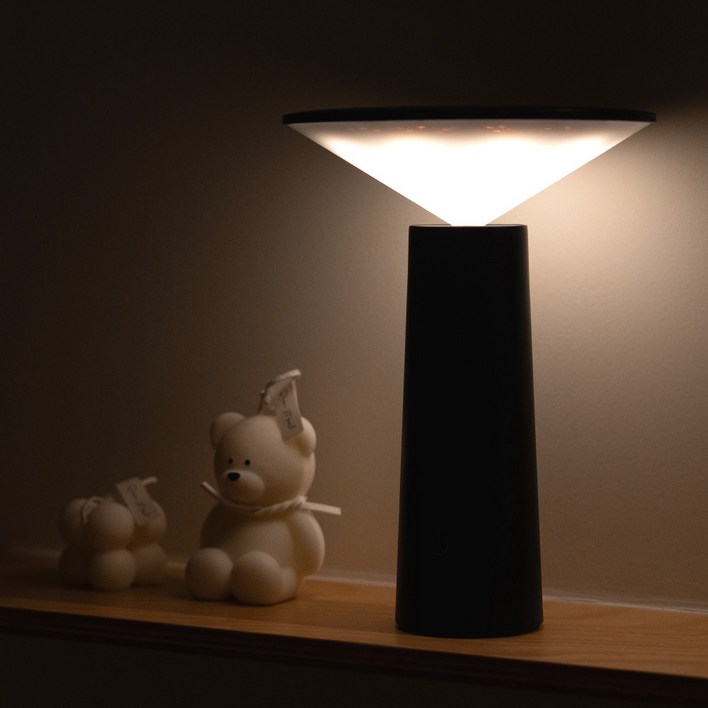 리던홈 3색 LED 무드등 무선, 제트 블랙