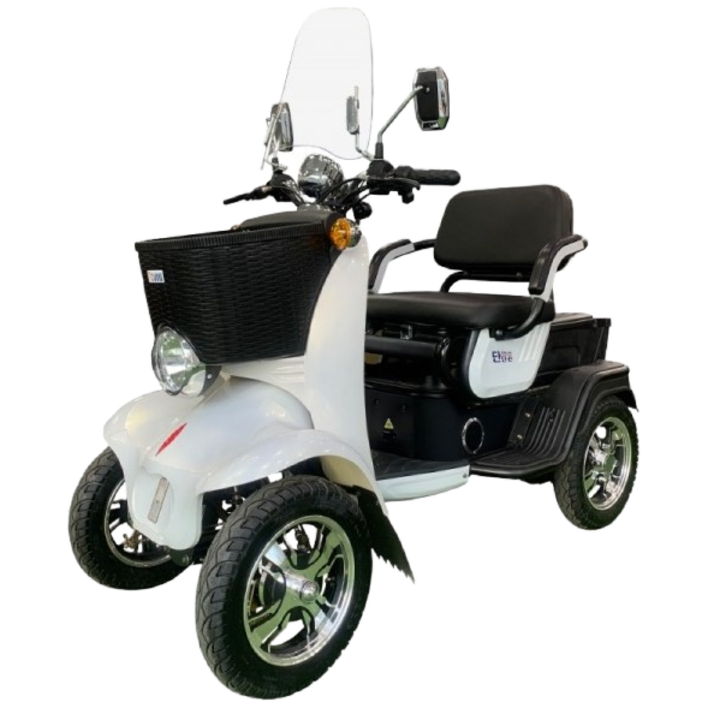 2인용 사륜 전동스쿠터 ,전동차, 단단e 화이트, 1개