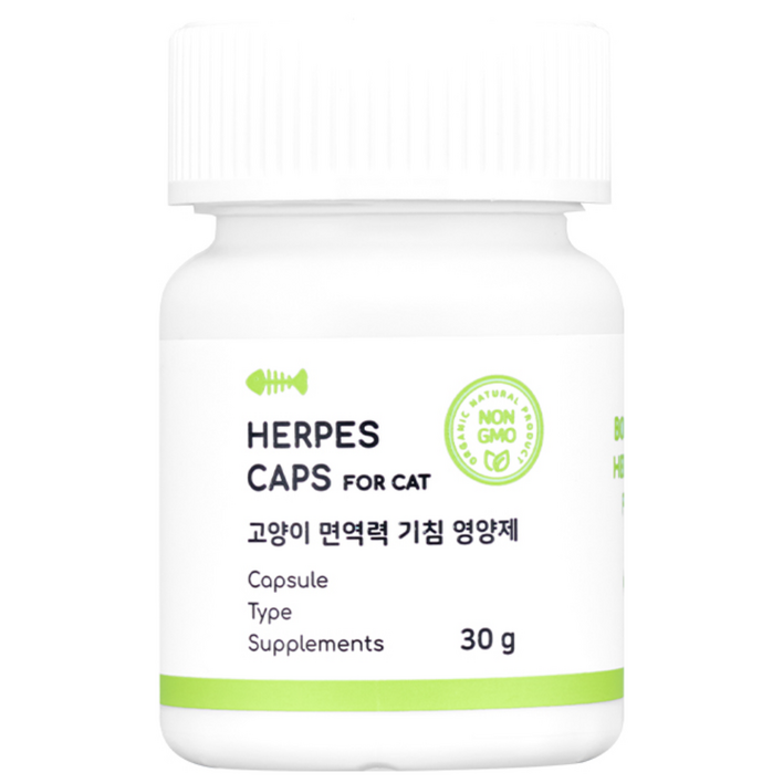 본아페티 고양이 기침 기관지 허피스 영양제 면역력 감기 허피스캡스 60정, 60정, 호흡기기관지, 3개