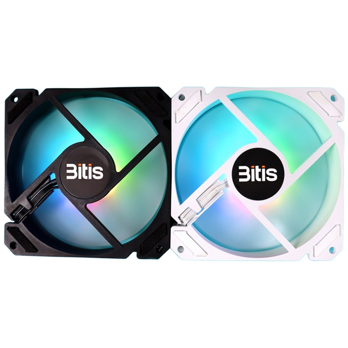 쿨링팬 RGB LED 120mm 컴퓨터 케이스쿨러 팬, ES120RAWO 화이트, 1개