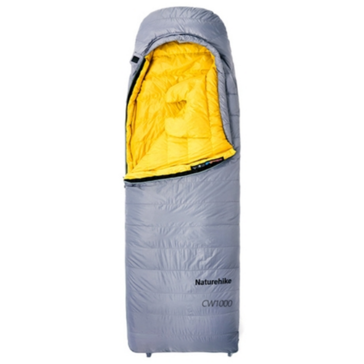 네이처하이크 CW1000 후드 다운 침낭 M, 그레이, 1개