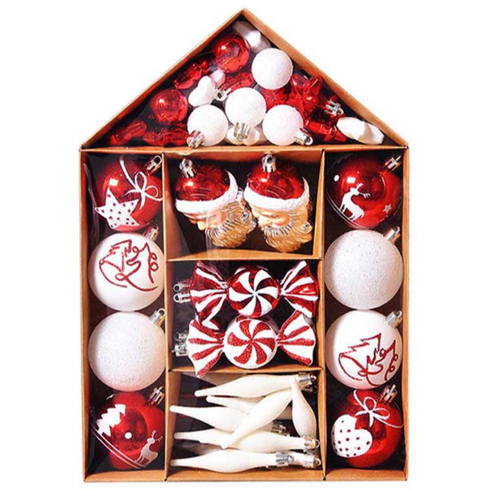 크리스마스 성탄 오너먼트 트리 장식 데코용품, 레드롤리팝, 70개