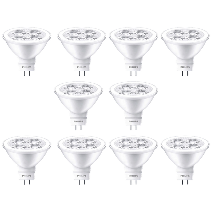 필립스 MR16 5W LED 에센셜 할로겐 램프, 전구색, 10개