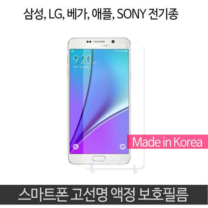 미래 고선명 액정보호필름 5매국내생산 벌크, 5, 5개 미래 고선명 액정보호필름 5매국내생산 벌크, 5, 5개