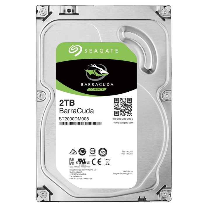 씨게이트 바라쿠다 하드디스크 HDD, ST2000DM008, 2TB