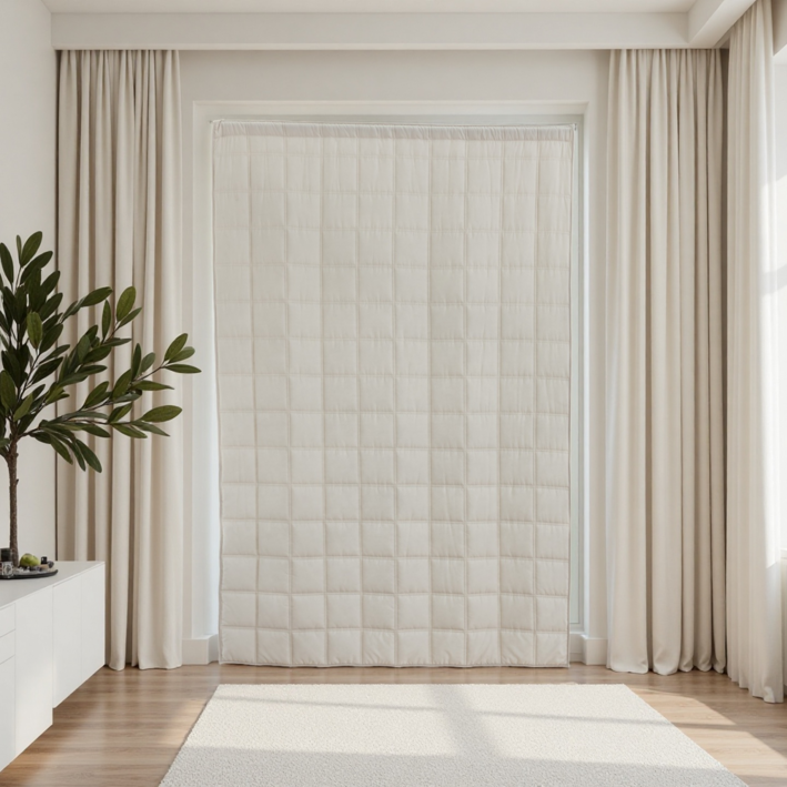 코멧 방한 사각 누빔 커튼 (커튼핀 12개 포함)