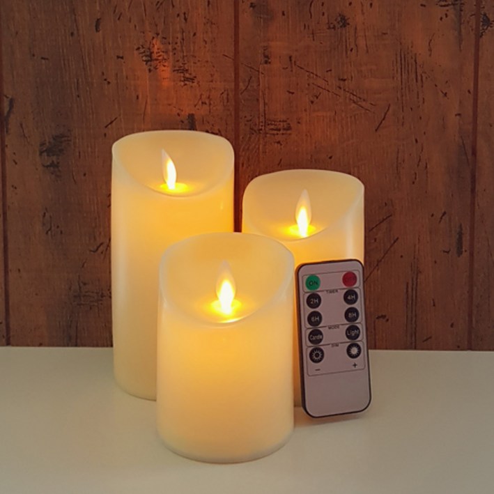 촛불 흔들리는 건전지 LED 캔들 10cm 12.5cm 15cm 리모컨 세트 촛불 흔들리는 건전지 LED 캔들 10cm 12.5cm 15cm 리모컨 세트