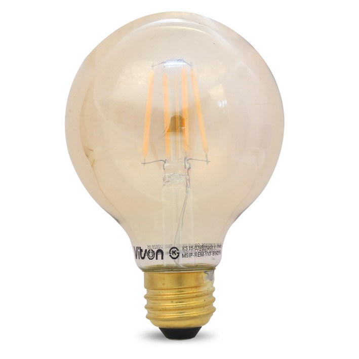 비츠온 LED 에디슨 전구 G80, 전구색, 1개