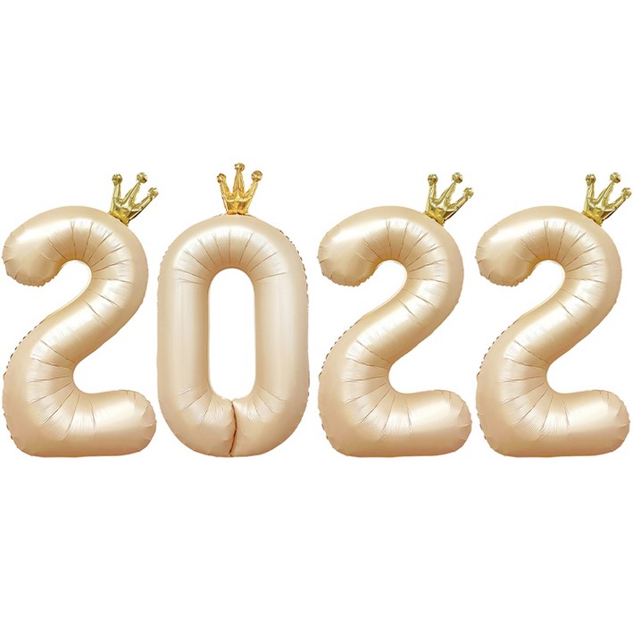 조이파티 왕관 숫자 은박풍선 90cm 2022