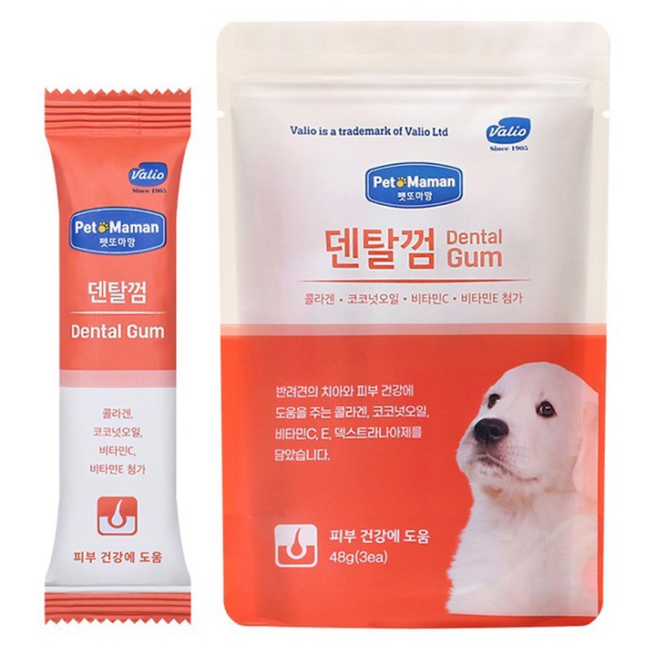 펫또마망  강아지  피부 케어 덴탈껌 3P