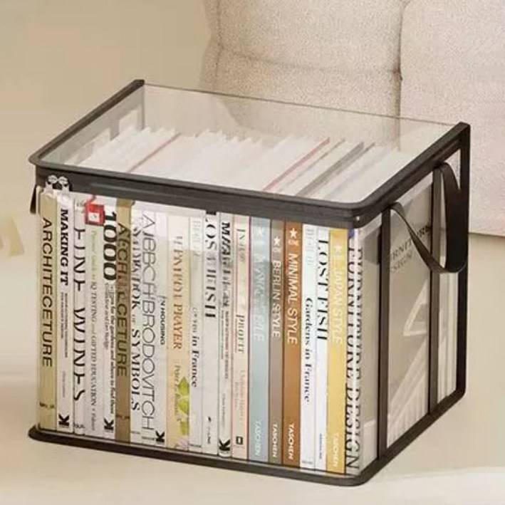 투명한 접이식 다용도 책보관함