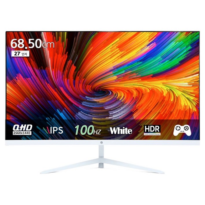 픽셀아트 QHD IPS 100Hz 모니터 화이트, 68cm, PAQ2710W(일반)
