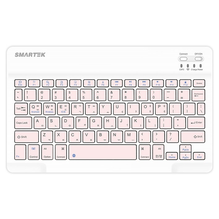 스마텍 저소음 C타입 충전식 슬림 미니 블루투스 무선 텐키리스 키보드